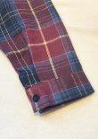 画像6: 【Flannel Check Shirt】フランネル チェックシャツ(burgundy)