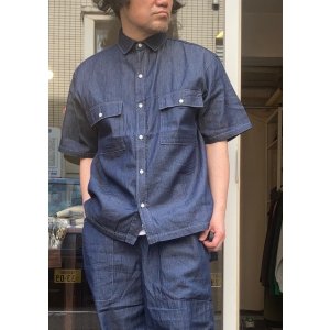画像: 【gym master Light Denim Short Sleeve Shirt】ジムマスター ライトデニム ショートスリーブ シャツ(one wash)