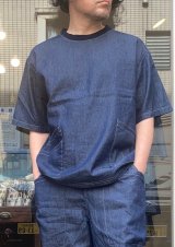 画像: 【gym master Light Denim Short Sleeve Tee】ジムマスター ライトデニム ショートスリーブ Tシャツ(one wash)