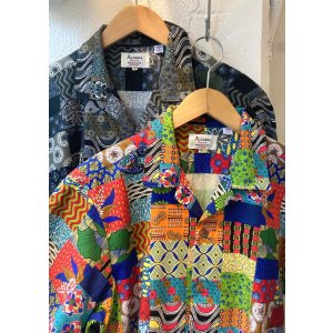 画像: 【ALCARZA African batik Cotton Aloha Shirt/ made in Japan】アルカルザ アフリカンバティック コットンアロハシャツ/日本製(2カラー展開)