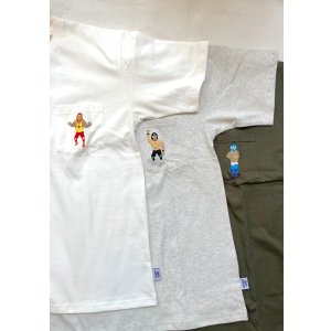 画像: 【gym master 7.4oz Pocket S/S Tee】ジムマスター 7.4オンス レスラー刺繍ポケットTee(3カラー展開)