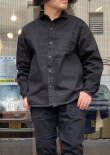 画像1: 【gym master stretch twill denim shirt jacket】ジムマスター ストレッチカツラギ シャツジャケット(black) 