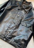 画像7: 【ciao 1st PU Jacket】チャオ 1stタイプフェイクレザー ジャケット(black)