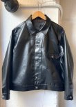 画像3: 【ciao 1st PU Jacket】チャオ 1stタイプフェイクレザー ジャケット(black)