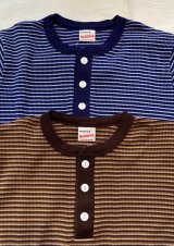 画像: 【Healthknit Multi Border Waffle Henley-neck/ Women's】ヘルスニット マルチボーダー ヘンリーネック長袖Tee/ レディース サイズ(2カラー展開)