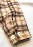 画像7: 【gym master Heavy Flannel Check Zip Jacket】ジムマスター ヘビーフランネル チェック 中綿ジップジャケット(beige)