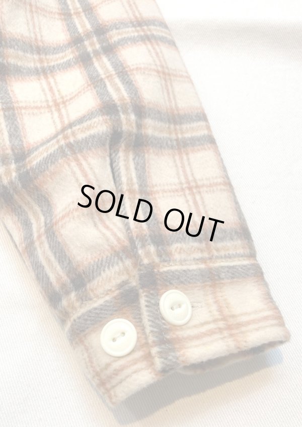 画像7: 【gym master Heavy Flannel Check Zip Jacket】ジムマスター ヘビーフランネル チェック 中綿ジップジャケット(beige)