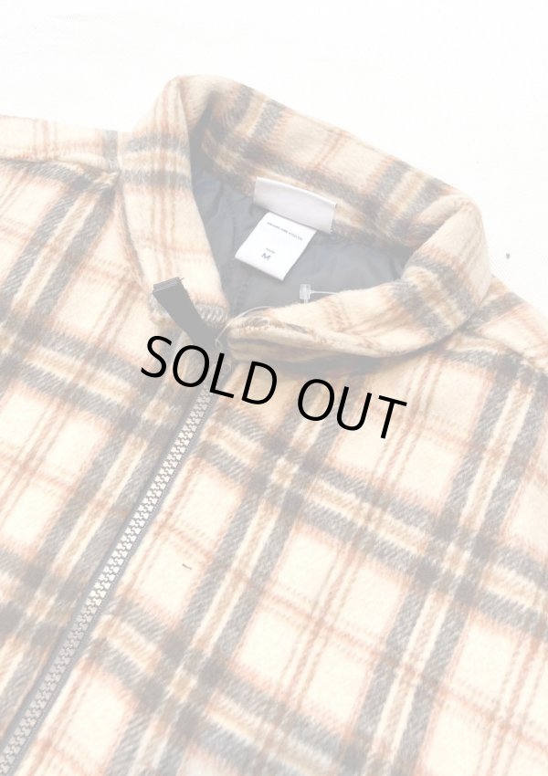 画像4: 【gym master Heavy Flannel Check Zip Jacket】ジムマスター ヘビーフランネル チェック 中綿ジップジャケット(beige)