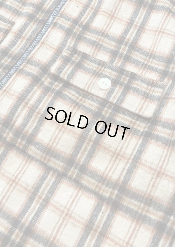 画像5: 【gym master Heavy Flannel Check Zip Jacket】ジムマスター ヘビーフランネル チェック 中綿ジップジャケット(beige)