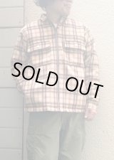 画像: 【gym master Heavy Flannel Check Zip Jacket】ジムマスター ヘビーフランネル チェック 中綿ジップジャケット(beige)