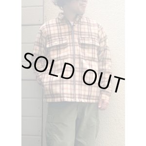 画像: 【gym master Heavy Flannel Check Zip Jacket】ジムマスター ヘビーフランネル チェック 中綿ジップジャケット(beige)