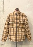 画像2: 【gym master Heavy Flannel Check Zip Jacket】ジムマスター ヘビーフランネル チェック 中綿ジップジャケット(beige)