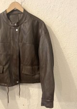 画像: 【Import Fake Leather Riders JK】インポート フェイクレザー ライダース ジャケット(brown)