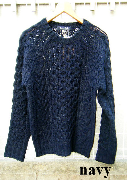 画像: 【Horizon dream】fisherman sweater (navy) 追加入荷です！