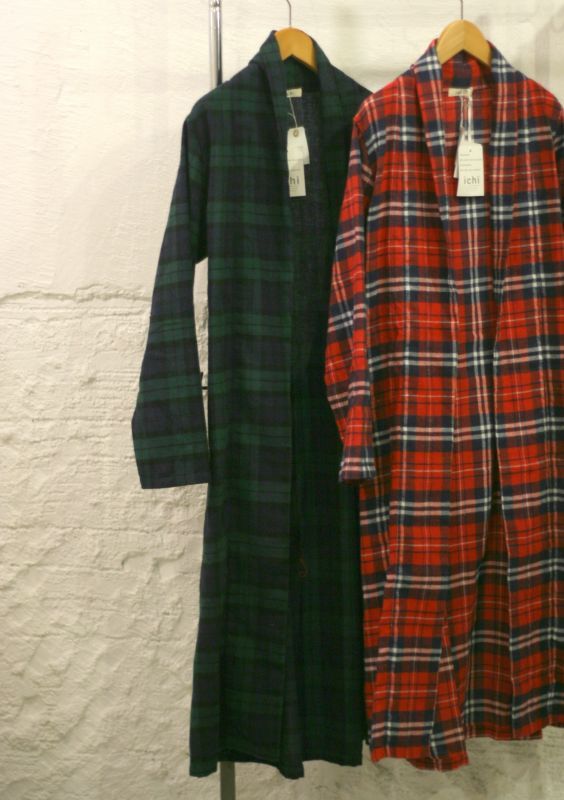 画像: 【ichi】gown flannel check cardigan 商品アップ完了です。