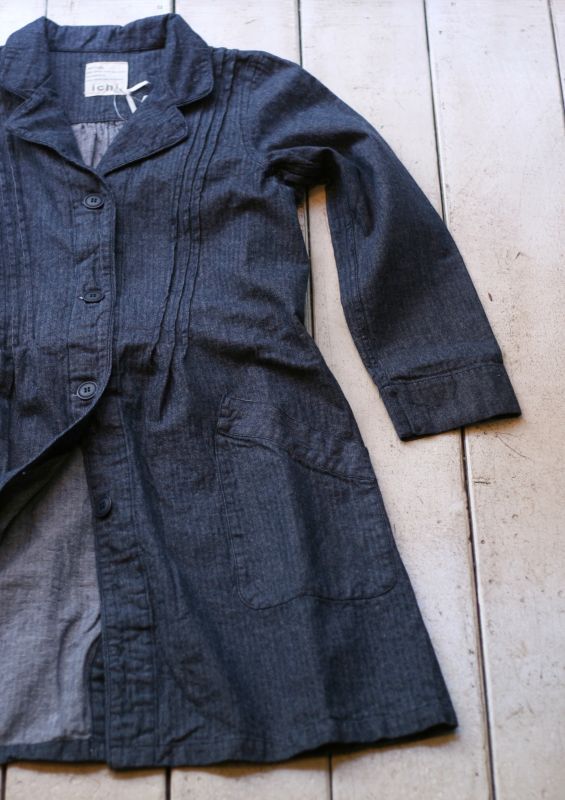 画像: 【ichi】herringbone denim pin tuck tailored jacket 商品アップ完了です。