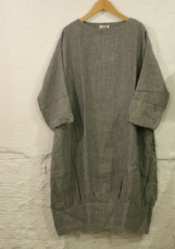 画像: 【ichi】linen stripe one-piece 商品アップ完了です。