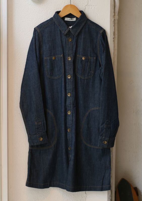 画像: 【wcloset】5.5oz slab denim L/S one piece 商品アップ完了です。