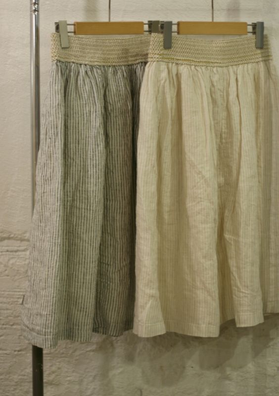 画像: 【Quand】linen stripe skirt 商品アップ完了です。