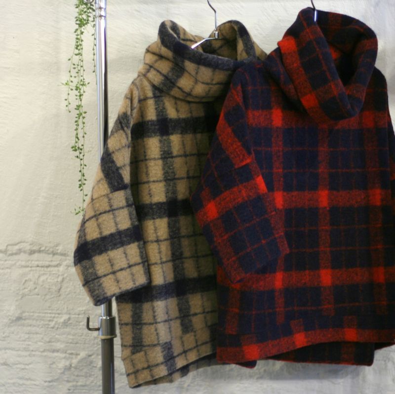 画像: 【ichi】sliver knit off-turtle check pull-over 商品アップ完了です。