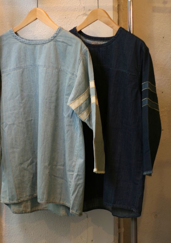 画像: 【kriff mayer】football denim 3/4sleeve shirt 商品アップ完了です。