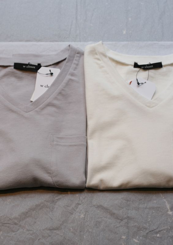 画像: 【w closet】V-neck pocket S/S Tee 商品アップ完了です。