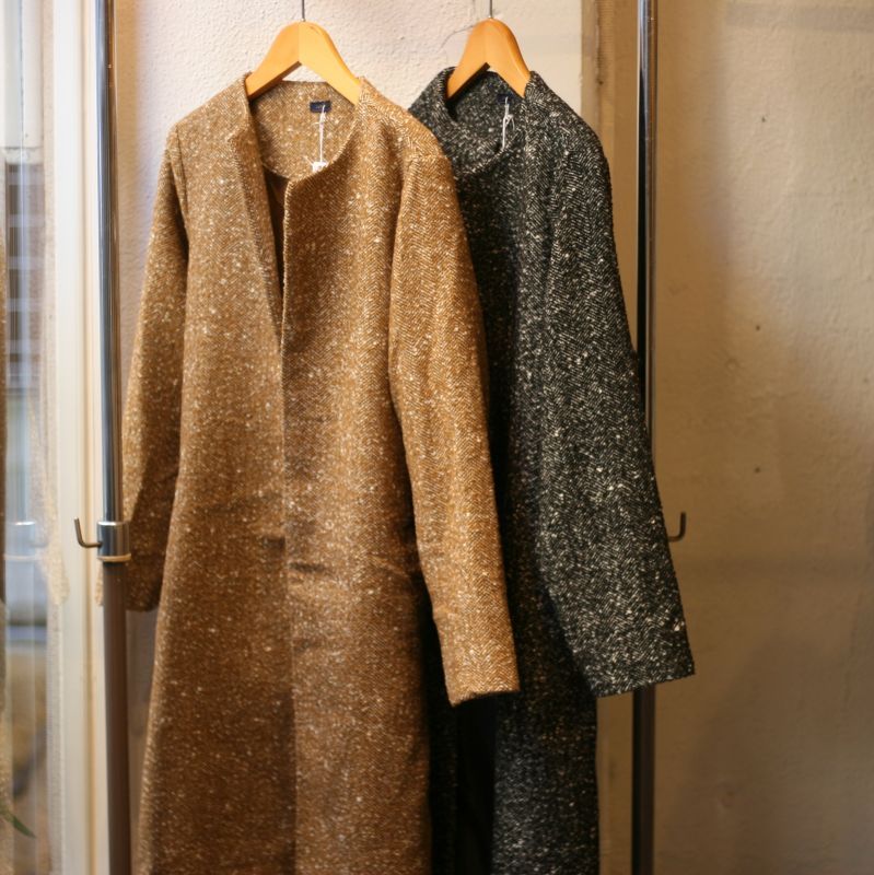 画像: 【ichi】wool herringbone coat 商品アップ完了です。