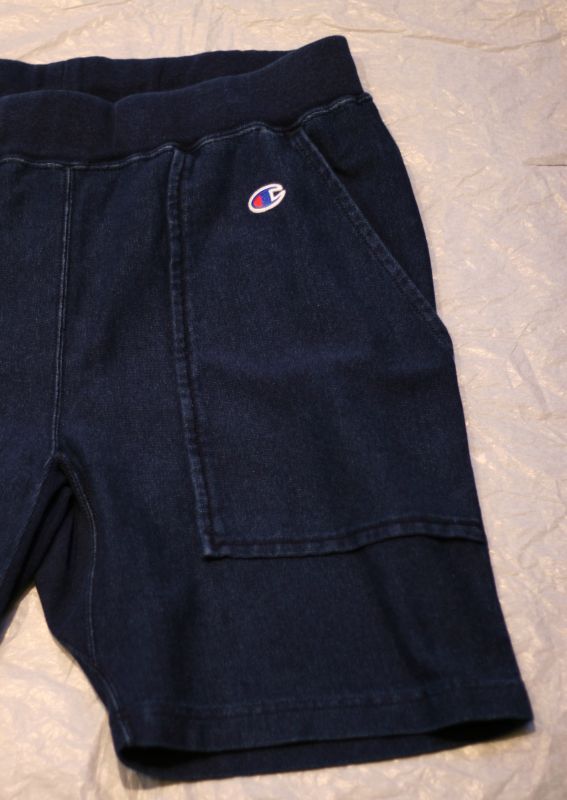 画像: 【champion】reverse-weave indigo cotton short pant 商品アップ完了です。