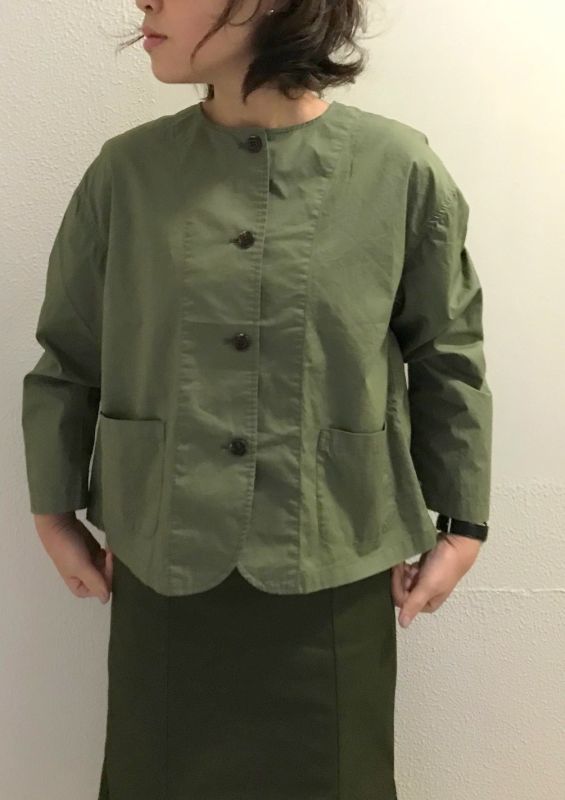 画像: 【Bliss bunch】cotton twill no-collar short JKT 商品アップ完了です。