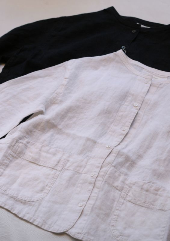 画像: 【bliss bunch】no-collar linen JK 商品アップ完了です。