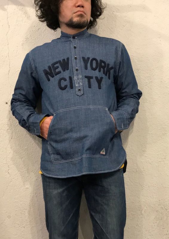 画像: 【JARLD】Band-collar Denim Pullover Shirt 商品アップ完了です。
