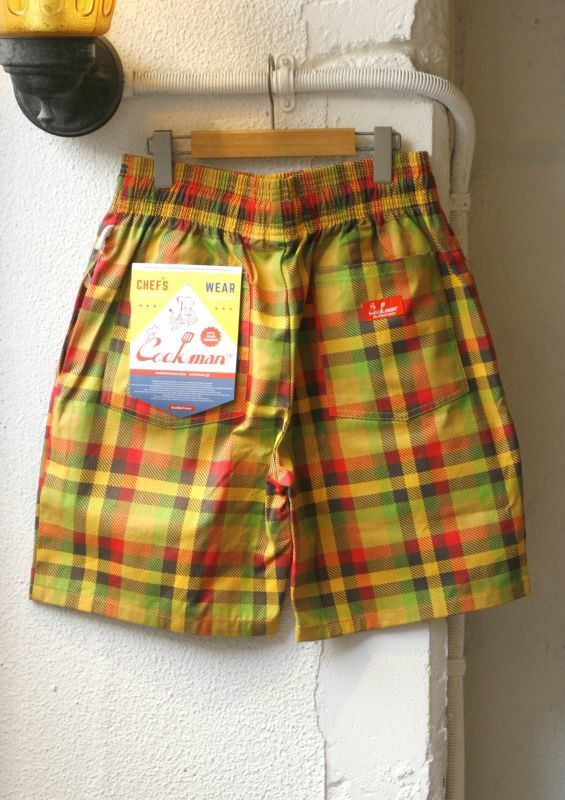 画像: 【cook man】chef short pants burger check 商品アップ完了です。