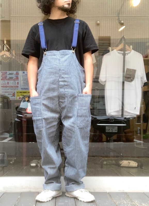 画像: 【cook man】Fisherman's Bib Overall (hickory, blue-denim) 商品アップ完了です。