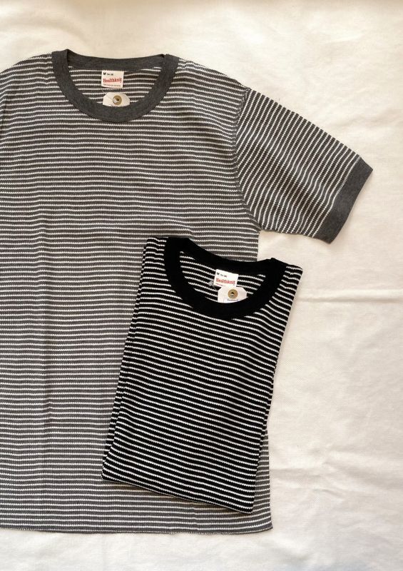 画像: 【Healthknit】 Crew-neck Border Thermal Short-sleeve Tee 商品アップ完了です。