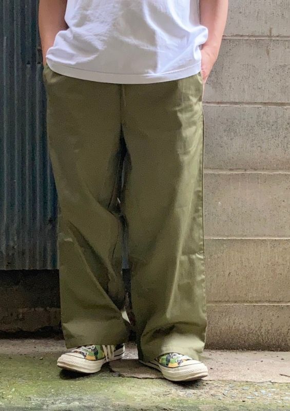 画像: 【Cook man】 Wide Chef Pants Khaki商品アップ完了です。