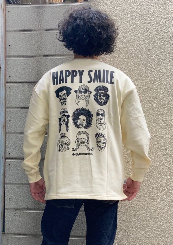 画像: 【gym master】 Organic Cotton Crew-neck Big Sweat Shirt/ HAPPY SMILE 商品アップ完了です。