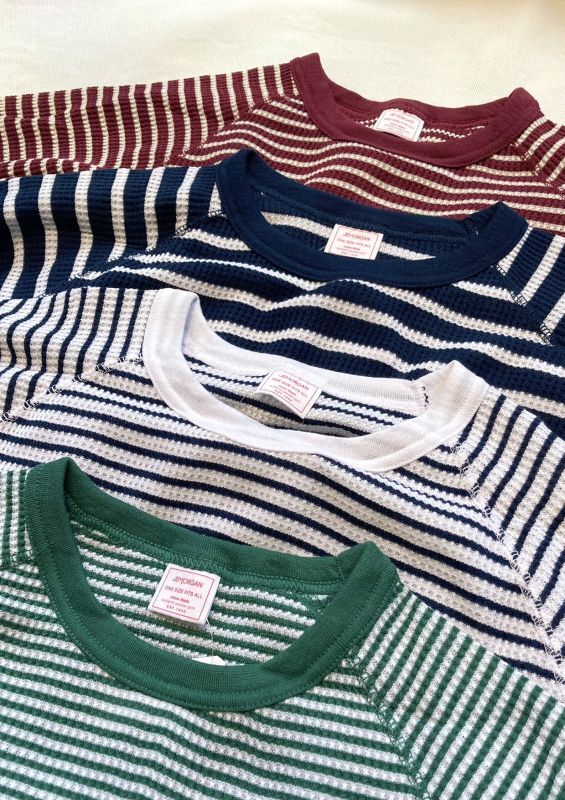 画像: 【JEMORGAN】 border raglan waffle long-sleeve Tee 商品アップ完了です。