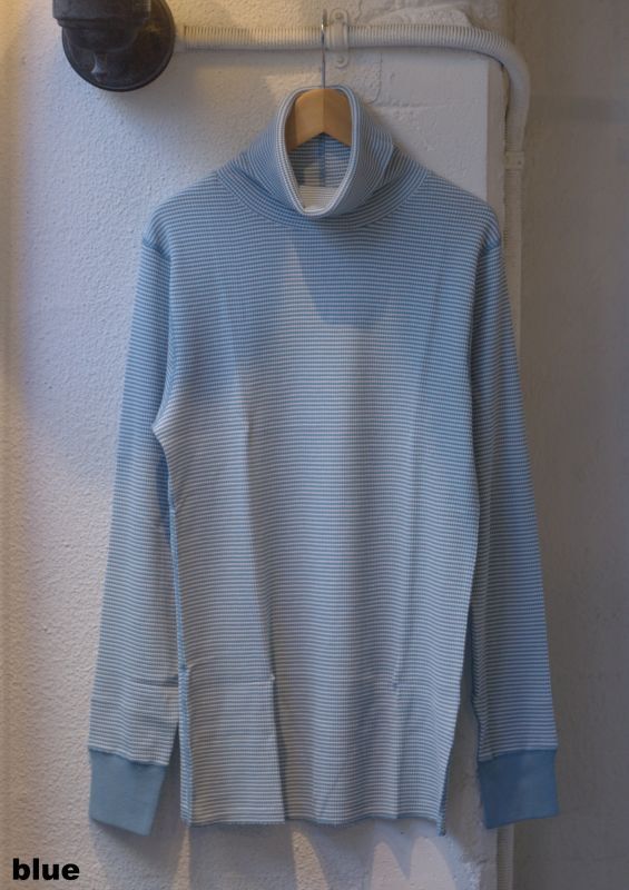 画像: 【Healthknit】 Turtle-neck Border Thermal Long-sleeve Tee 商品