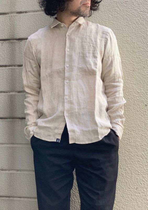 画像: 【Many men, many minds】 French Linen Long-sleeve Shirt 商品アップ完了です。