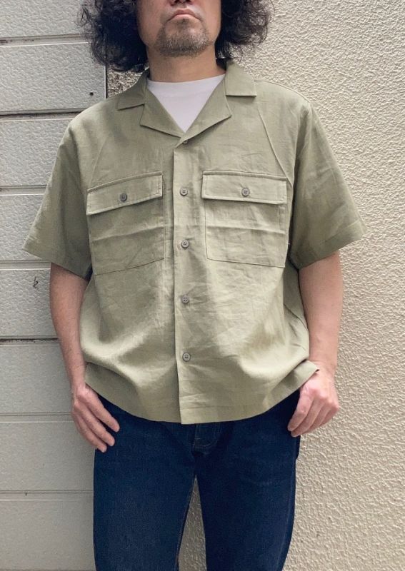 画像: 【gym master】 linen×rayon open-collar shirt 商品アップ完了です。