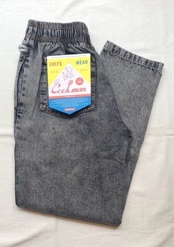 画像: 【Cookman】 Chef Pants Snow Washed Denim Black 商品アップ完了です。