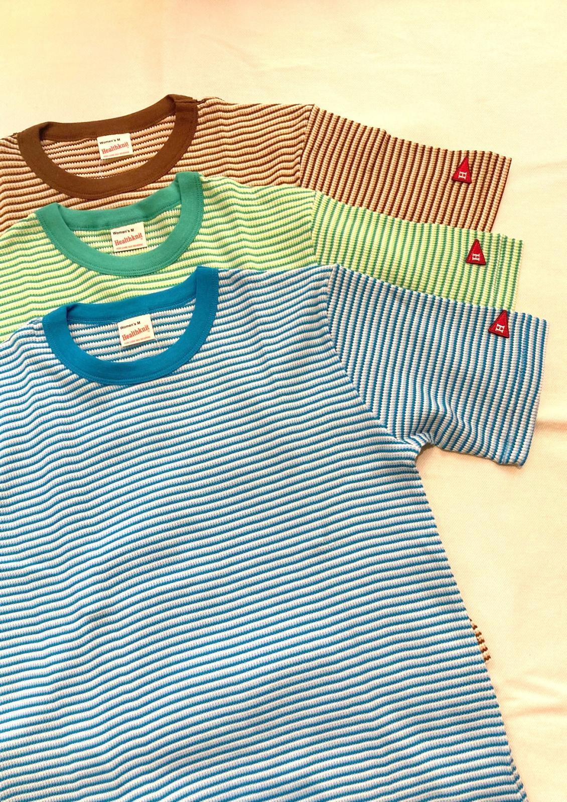 画像: 【Healthknit】 Multi Border Waffle Crew-neck/ Women's 商品アップ完了です。