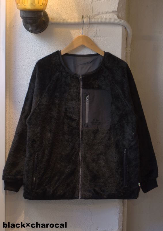 画像: 【gym master reversible boa×nylon no-collar jacket】ジムマスター リバーシブル ボア×タスロン ノーカラージャケット(3カラー展開)