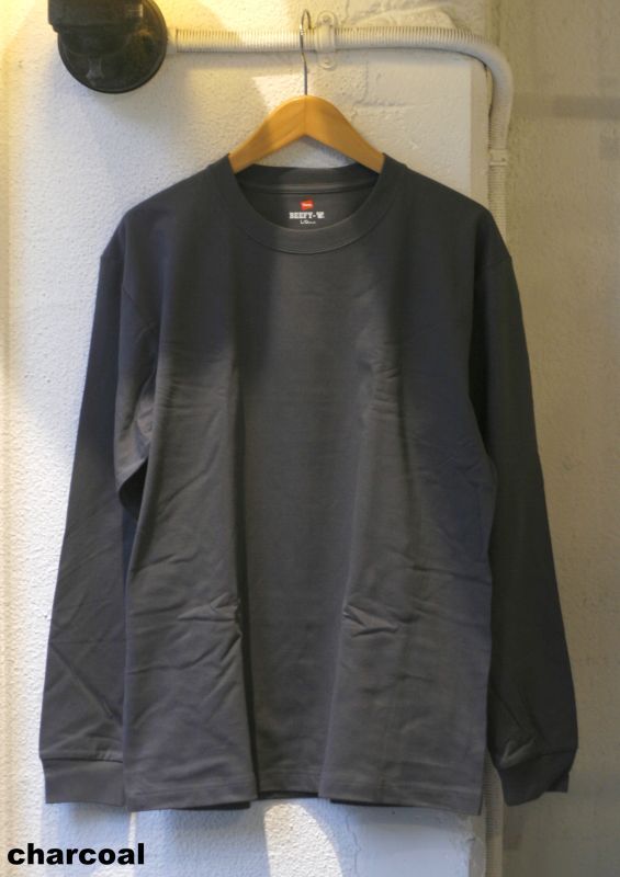 画像: 【Hanes BEEFY 2P Long-sleeve Tee】ヘインズ ビーフィー 2枚入り 長袖Tee(3カラー展開)