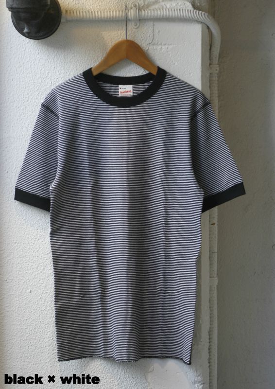 画像: 【Healthknit Crew-neck Border Thermal Short-sleeve Tee】ヘルスニット クルーネック 細ボーダー サーマル 半袖Tee(3カラー展開)