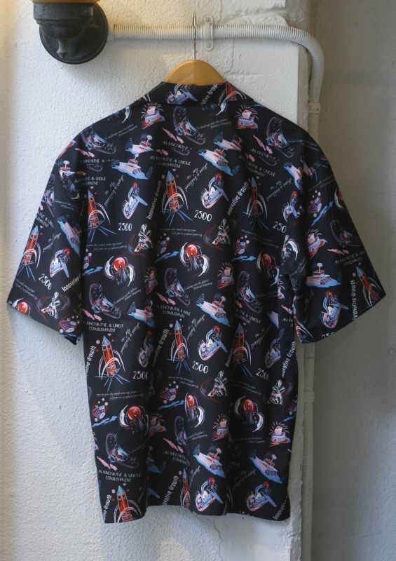 画像: 【ciao Amusement Open Collar S/S Shirt】チャオ アミューズメント オープンカラー 半袖シャツ(black)