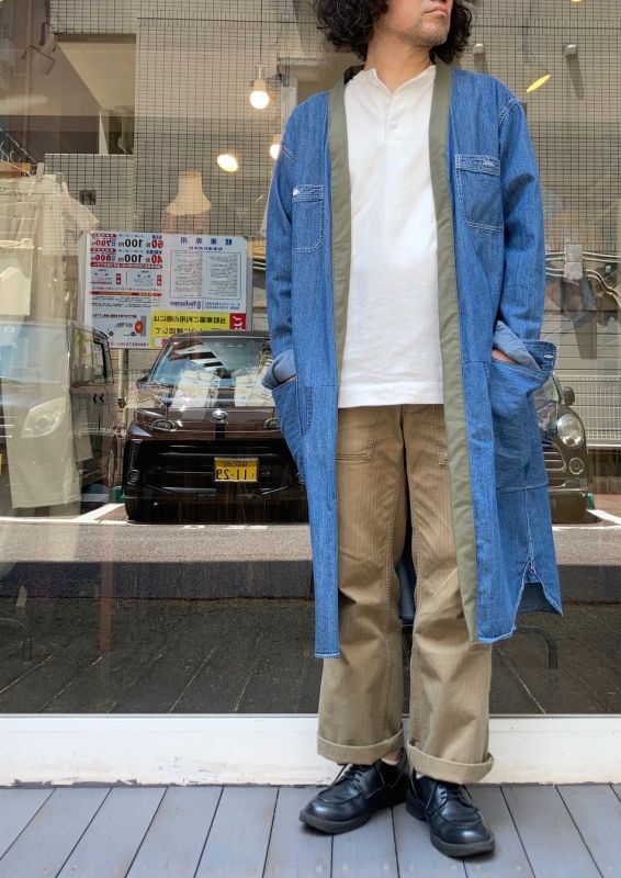 画像: 【Re,LINK Remake Denim Gown Coat】リ,リンク リメイク デニム ガウンコート(indigo)