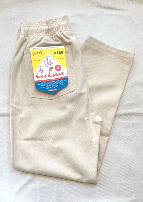 画像1: 【Cookman Chef Pants Denim Natural】クックマン シェフパンツ デニム ナチュラル(off white)