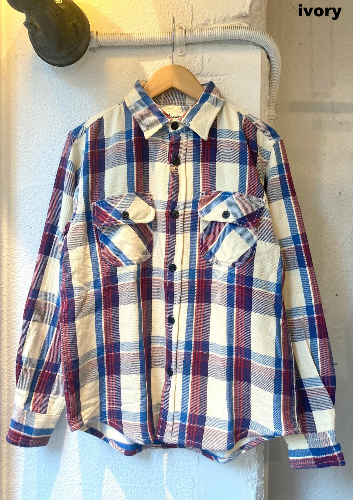 画像: 【ALCARZA Heavy Flannel Check Work Shirt】アルカルザ ヘビーフランネル チェック ワークシャツ(3カラー展開)