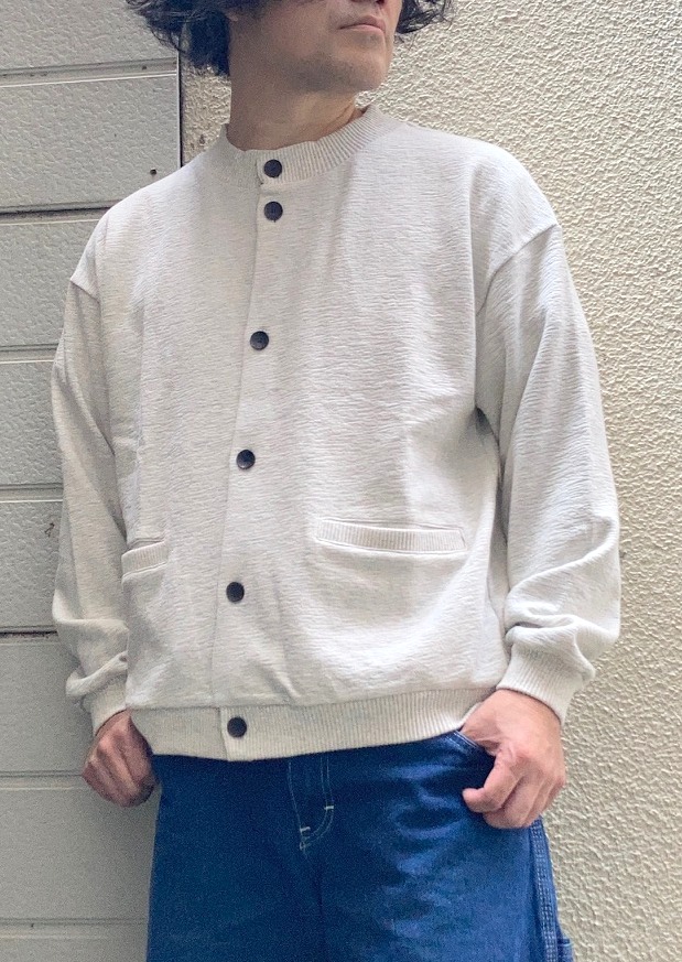 画像: 【gym master button cardigan】ジムマスター ブロックインレー ボタンカーディガン(3カラー展開)